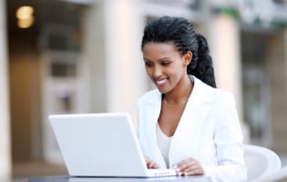 Businesswoman with Laptop